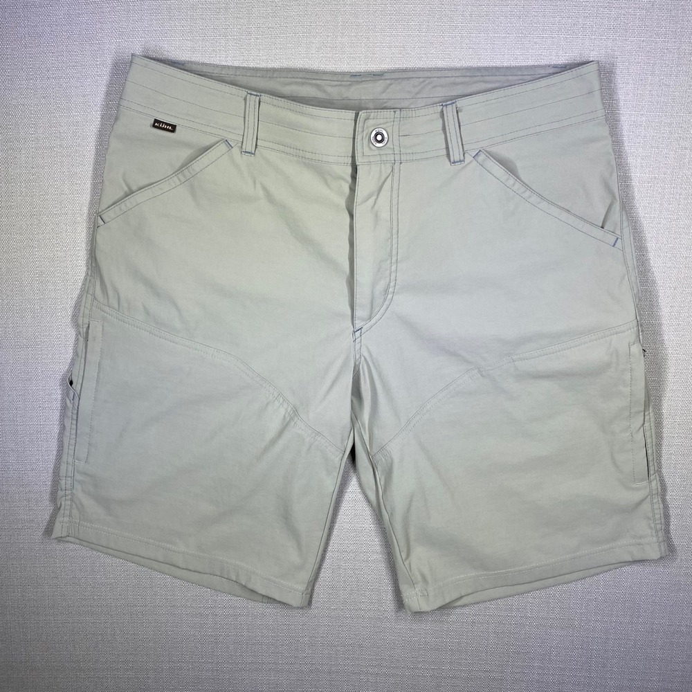 Kuhl Mens Renegade Shorts Khaki Dark Tan Cargo Size 35